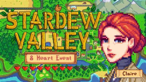 STARDEW EVENT: Claire 8 Heart Event ️ .